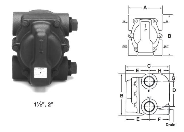FT015H F&T Trap 2 IN. H Pattern