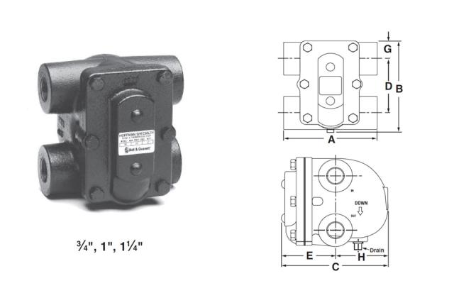 FT030H F&T Trap .75 IN. H Pattern