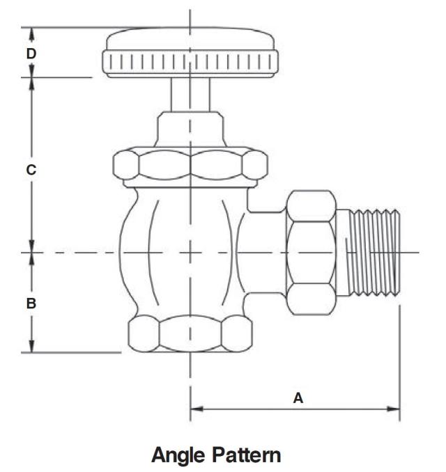 185 Angle Pattern Supply Valve 1 IN.
